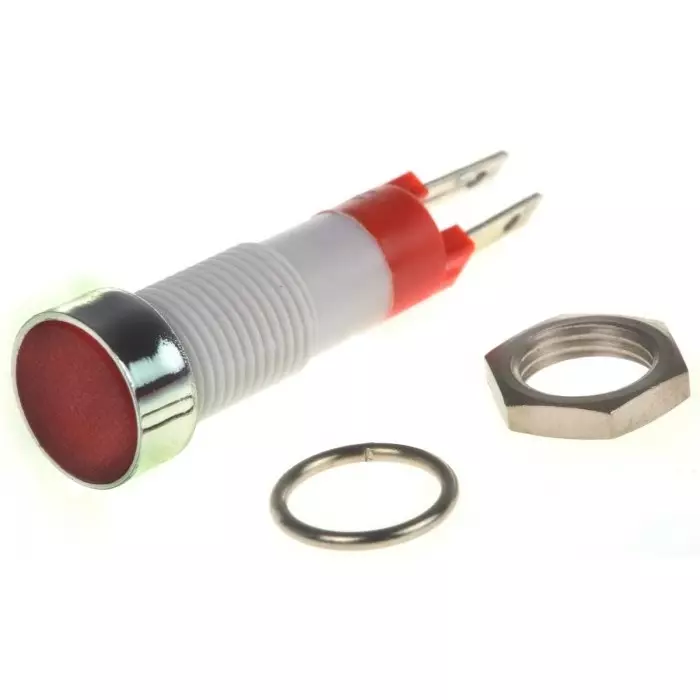 Signal Construct Red Panel Mount Indicator 24 - 28 V 8 mm Mounting Hole Size, SKCD08014