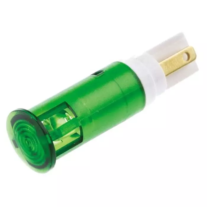 Signal Construct Green Panel Mount Indicator 24 - 28 V 10 mm Mounting Hole Size, SKGH10724A