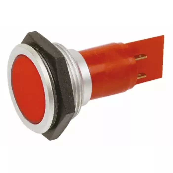 Signal Construct Red Panel Mount Indicator 24 - 28 V 30 mm Mounting Hole Size IP67, SMCP3020249