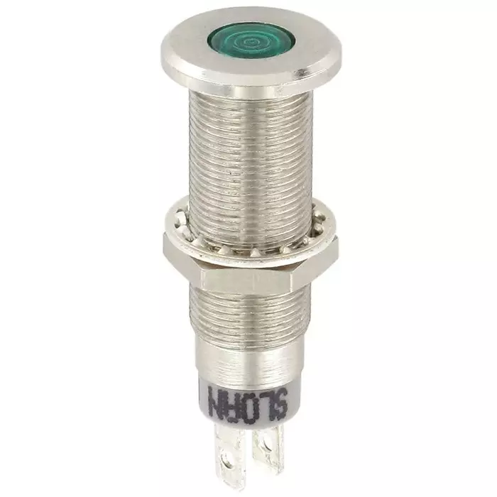 Sloan Green Panel Mount Indicator 2.1V 8.2 mm Mounting Hole Size Solder Tab Termination, 3444S1G1G5100