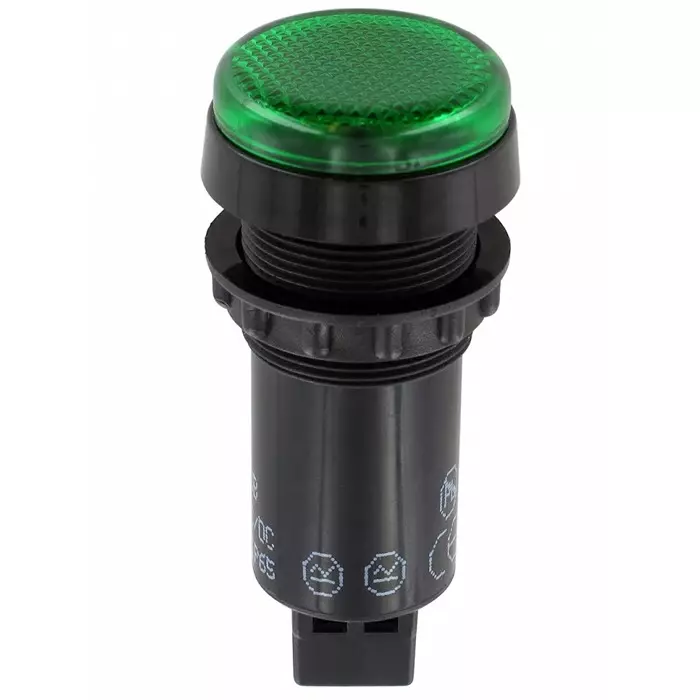 Sloan Green Panel Mount Indicator 12V 22 mm Mounting Hole Size, 951GGOB