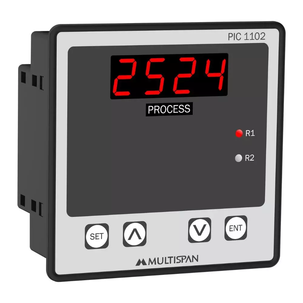 MULTISPAN Process Indicator 1 C/O (NO-C-NC) Relay 4-Digit 7-Segment Red LED Display, PIC-1102