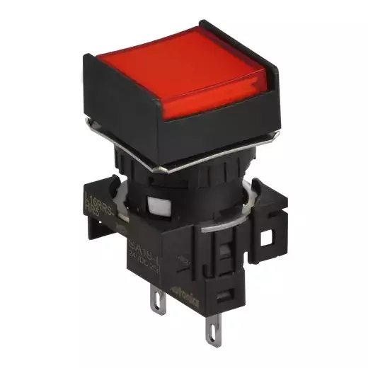 Autonics Pilot Light Red IP65 (IEC Standard) Square Head 24 VDC, L16RRS-HR24