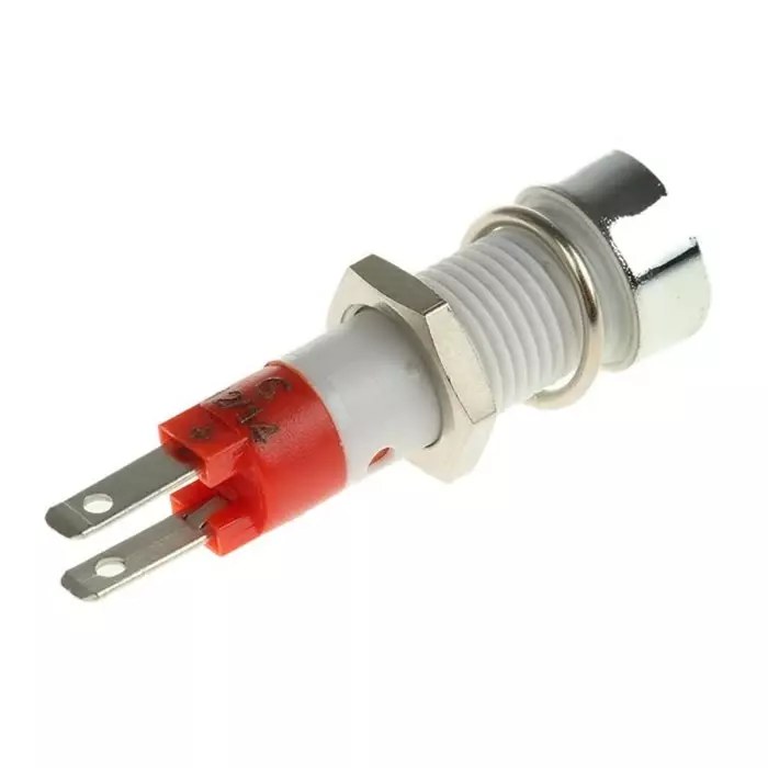 Signal Construct Red Panel Mount Indicator 12 - 14 V 8 mm Mounting Hole Size, SKCD08012