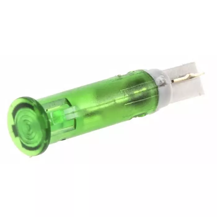 Signal Construct Green Panel Mount Indicator 24 - 28 V 5 mm Mounting Hole Size Solder Tab Termination, SKGD05204