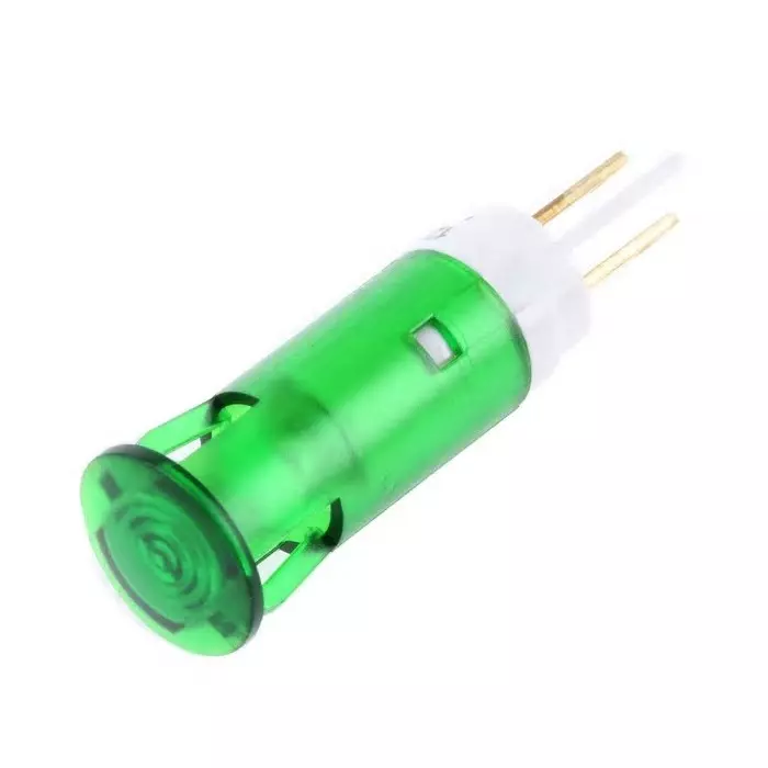 Signal Construct Green Panel Mount Indicator 12 - 14 V 10 mm Mounting Hole Size, SKGH10222