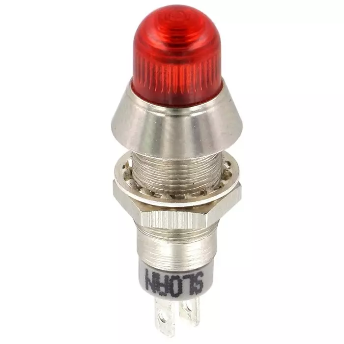 Sloan Red Panel Mount Indicator 5-28 V DC 8.2 mm Mounting Hole Size FASTON Termination IP68, 174S816R1R54UCL1