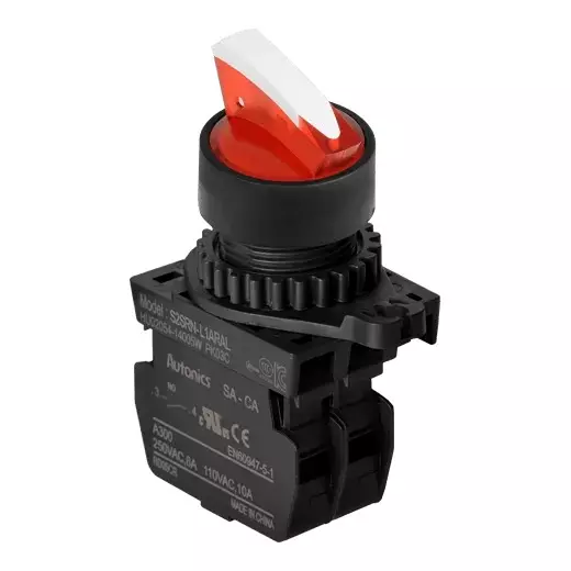 Autonics Pilot Light Red IP52 Protection Max. 20 mA LED Block Current Consumption, S2SRN-L3BRAD