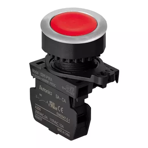 Autonics Pilot Light Red IP52 110 VAC~/10 A, 250 VAC~/6 A Contact Block Power Supply, S3PF-P1RA