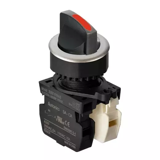 Autonics Pilot Light Red IP52 110 VAC~/10 A, 250 VAC~/6 A Contact Block Power Supply, S3SF-S3RAB