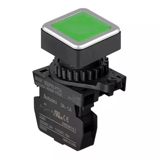 Autonics Pilot Light Green IP52 110 VAC~/10 A, 250 VAC~/6 A Contact Block Power Supply, SQ3PFS-P1GA