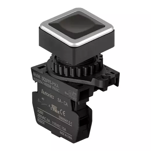 Autonics Pilot Light Black IP52 110 VAC~/10 A, 250 VAC~/6 A Contact Block Power Supply, SQ3PFS-P1KA