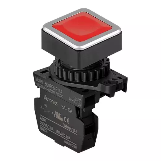 Autonics Pilot Light Red IP52 110 VAC~/10 A, 250 VAC~/6 A Contact Block Power Supply, SQ3PFS-P1RA