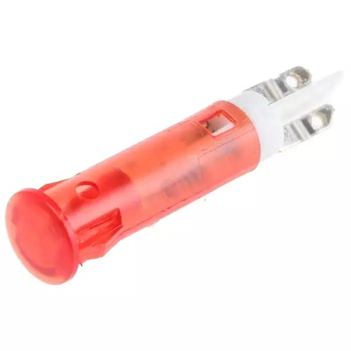 Signal Construct Red Panel Mount Indicator 5 - 7V 5 mm Mounting Hole Size Solder Tab Termination, SKGD05001