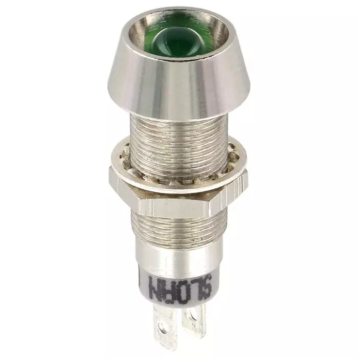Sloan Green Panel Mount Indicator 5-28V 8.2x7.6 mm Mounting Hole Size IP68, 3348S1G81NCL1
