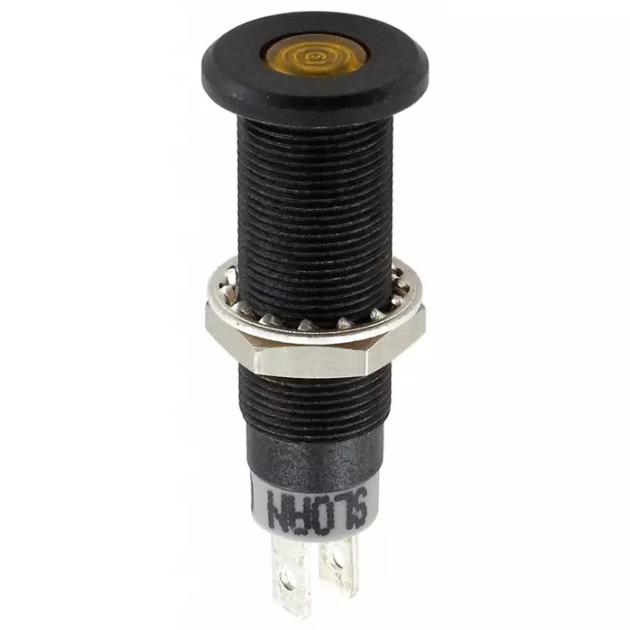 Sloan Yellow Panel Mount Indicator 5-28V 8.2x7.6 mm Mounting Hole Size IP68, 3448B1A1Y54UCL1