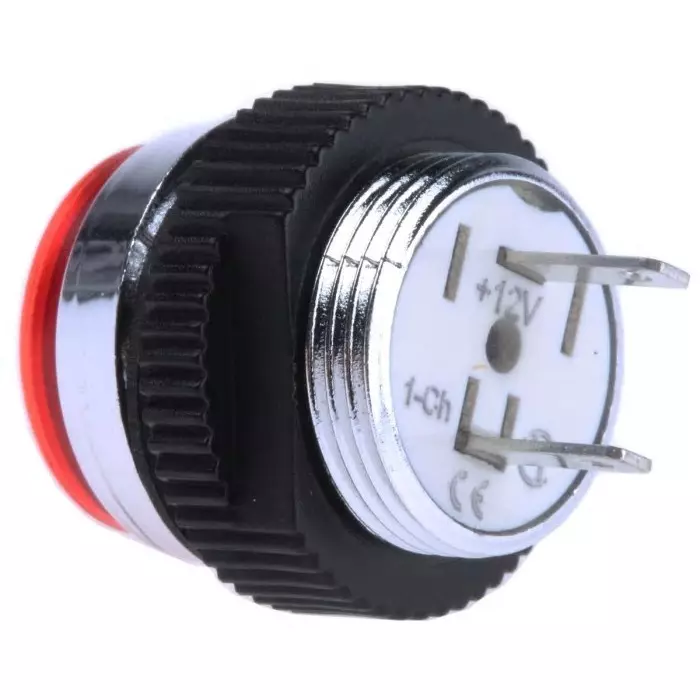 Signal Construct Red Panel Mount Indicator 12 - 14 V 16 mm Mounting Hole Size IP67, SKCD 16012