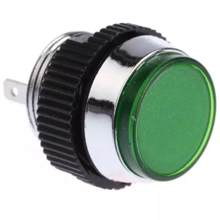 Signal Construct Green Panel Mount Indicator 12 - 14 V 16 mm Mounting Hole Size IP67, SKCD 16712