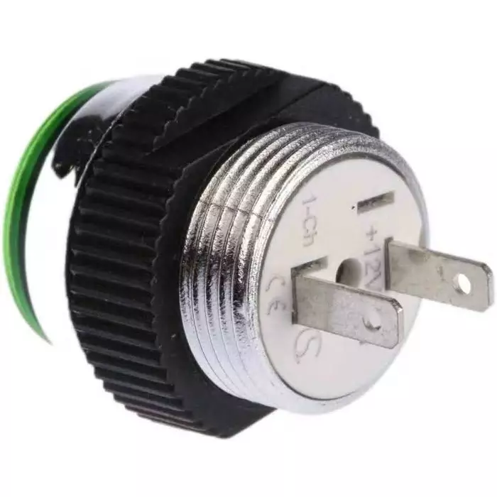 Signal Construct Green Panel Mount Indicator 12 - 14 V 16 mm Mounting Hole Size IP67, SKCD 16712