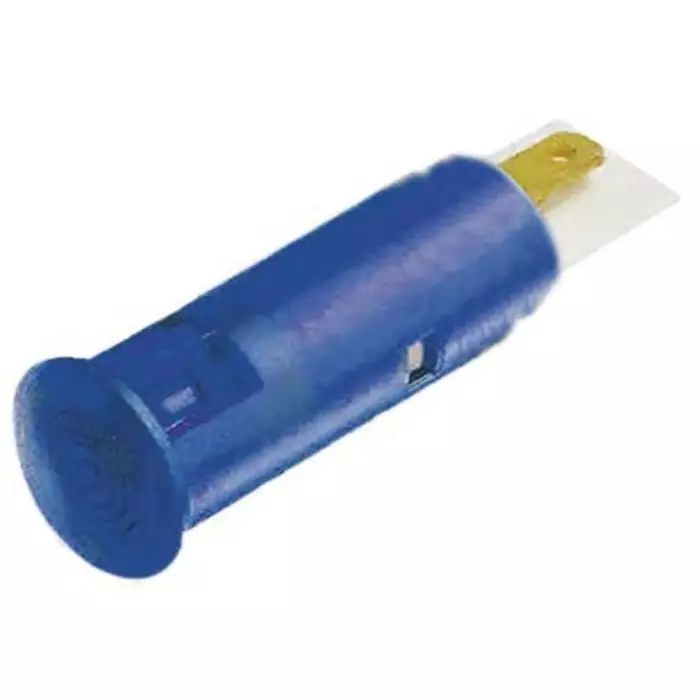Signal Construct Blue Panel Mount Indicator 24 - 28 V 6 mm Mounting Hole Size Solder Tab Termination, SKGD06404