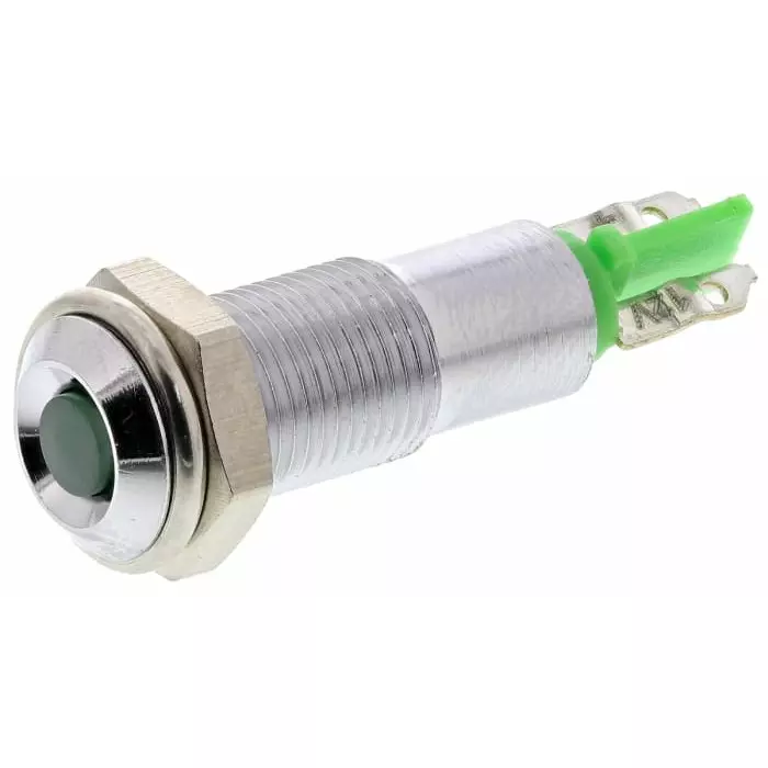 Signal Construct Green Panel Mount Indicator 12 - 14 V 6 mm Mounting Hole Size Solder Tab Termination IP67, SMCP06202
