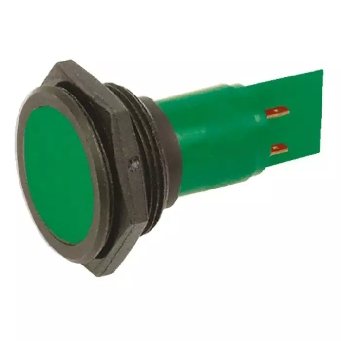 Signal Construct Green Panel Mount Indicator 30 mm Mounting Hole Size Solder Tab Termination IP67, SMEP3017289