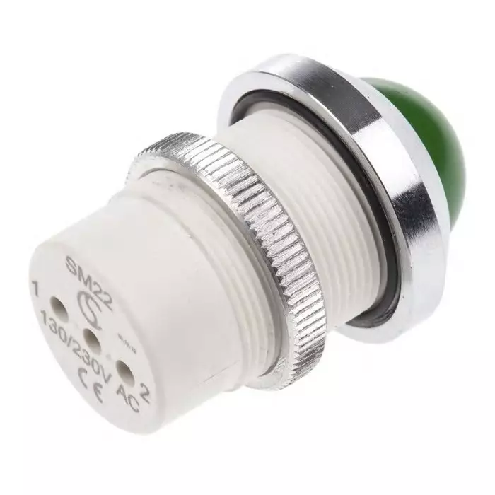 Signal Construct Green Panel Mount Indicator 230 V 22 mm Mounting Hole Size, SMQD22738