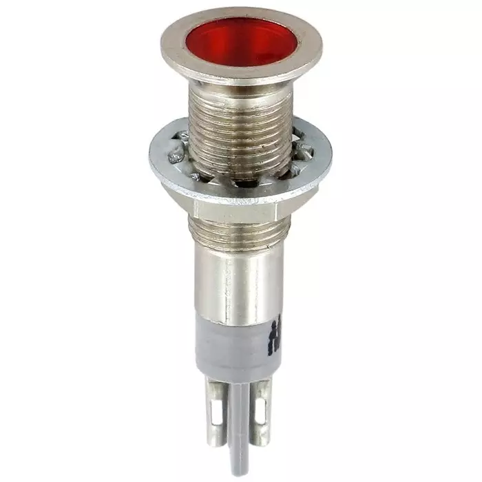 Sloan Red Panel Mount Indicator 24V 6.4 mm Mounting Hole Size Solder Tab Termination, 194 S018R2R300D ROUGE