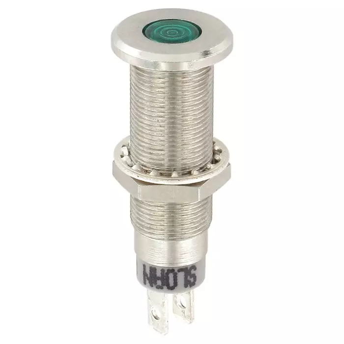 Sloan Green Panel Mount Indicator 5-28V 8.2x7.6 mm Mounting Hole Size IP68, 3448S1G1G81NCL1