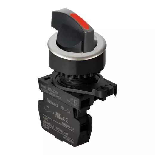 Autonics Pilot Light Red IP52 110 VAC~/10 A, 250 VAC~/6 A Contact Block Power Supply, S3SF-S8RA