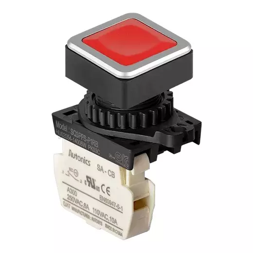 Autonics Pilot Light Red IP52 110 VAC~/10 A, 250 VAC~/6 A Contact Block Power Supply, SQ3PFS-P1RB