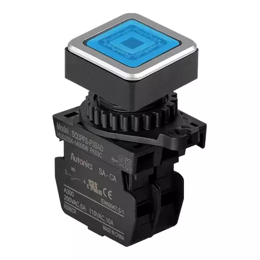 Autonics Pilot Light Blue IP52 Protection Max. 20 mA LED Block Current Consumption, SQ3PFS-P3BAD