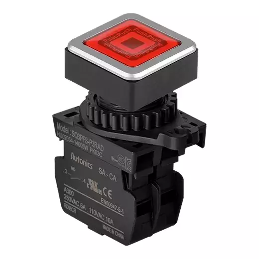 Autonics Pilot Light Red IP52 Protection Max. 20 mA LED Block Current Consumption, SQ3PFS-P3RAD