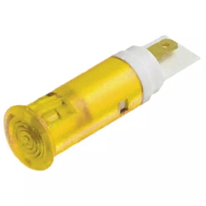 Signal Construct Yellow Panel Mount Indicator 5 - 7V 5 mm Mounting Hole Size Solder Tab Termination, SKGD05101