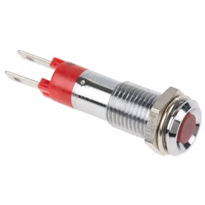 Signal Construct Red Panel Mount Indicator 24 V DC 8 mm Mounting Hole Size Solder Tab Termination IP67, SMCP08014