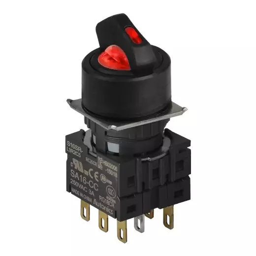 Autonics Pilot Light Red IP65 (IEC Standard) 250 VAC~/3 A Contact Block Power Supply, S16SR-L2R2C24