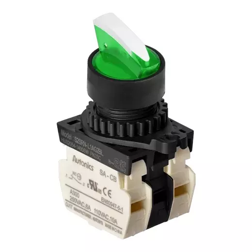 Autonics Pilot Light Green IP52 Protection Max. 20 mA LED Block Current Consumption, S2SRN-L5G2BL
