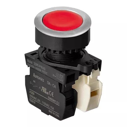 Autonics Pilot Light Red IP52 110 VAC~/10 A, 250 VAC~/6 A Contact Block Power Supply, S3PF-P1RAB