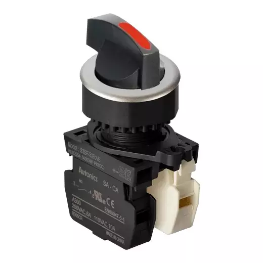 Autonics Pilot Light Red IP52 110 VAC~/10 A, 250 VAC~/6 A Contact Block Power Supply, S3SF-S8RAB