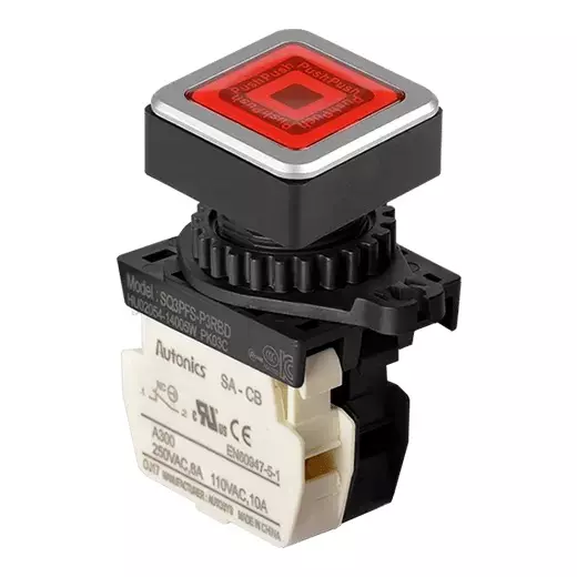 Autonics Pilot Light Red IP52 Protection Max. 20 mA LED Block Current Consumption, SQ3PFS-P3RBL