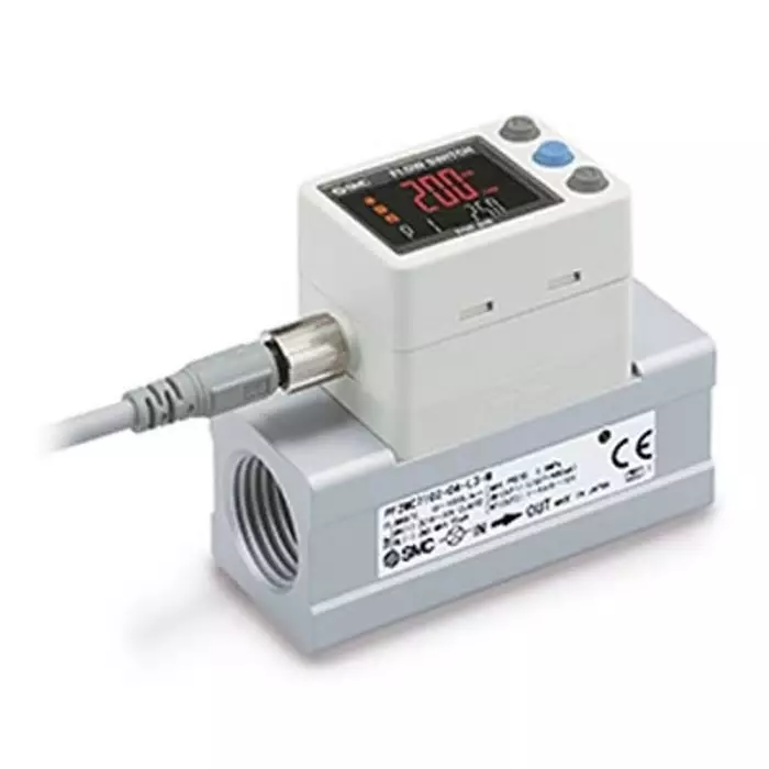 SMC PF2MC Series Digital Flow Switch Flow Sensor for Air, 5 LPM M inch, 500 LPM Max, PF2MC7501-F04-F