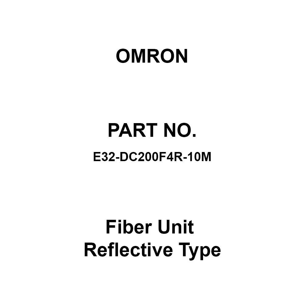 Omron Fiber Unit Reflective Type 10 m Cable Length, E32-DC200F4R-10M