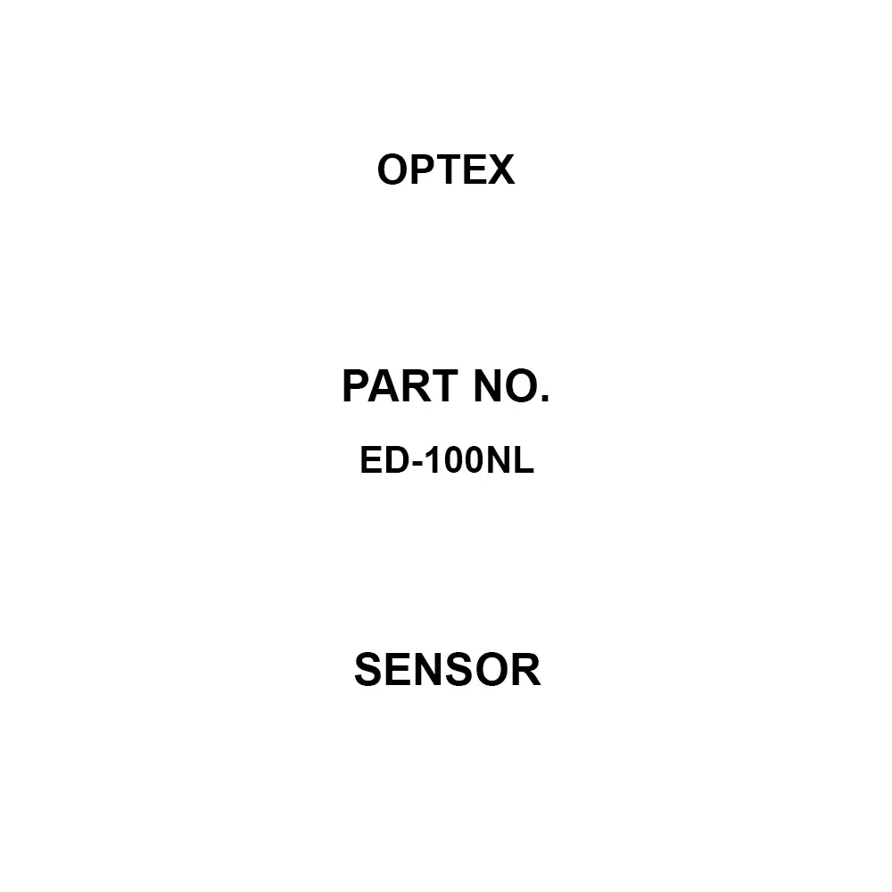 Optex Sensor Built-in amplifier Type IP67(IEC) Protection Class 100 Detection Distance, ED-100NL