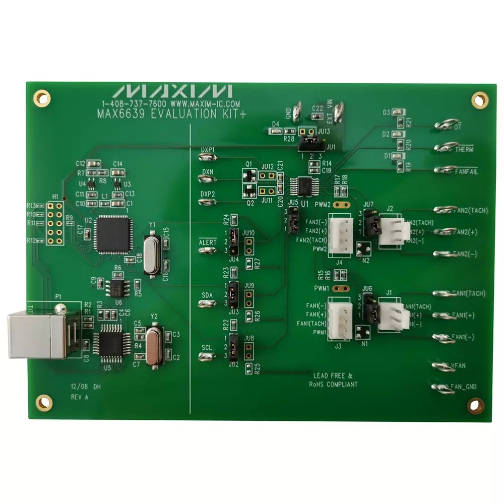 ANALOG DEVICES Sensor Development & Evaluation Kits EVALUATION KIT, TEMPERATURE SENSOR, MAX6639EVKIT+