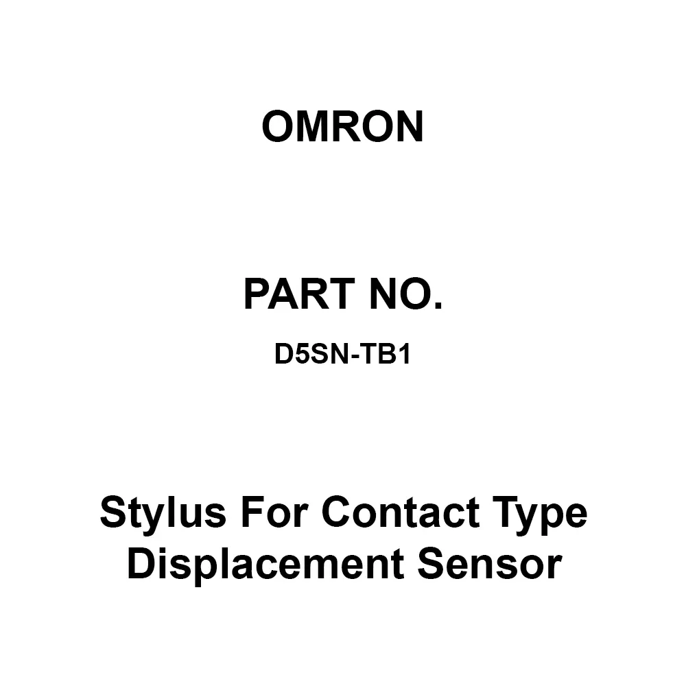 Omron Stylus For Contact Type Displacement Sensor Ball Type (Steel), D5SN-TB1
