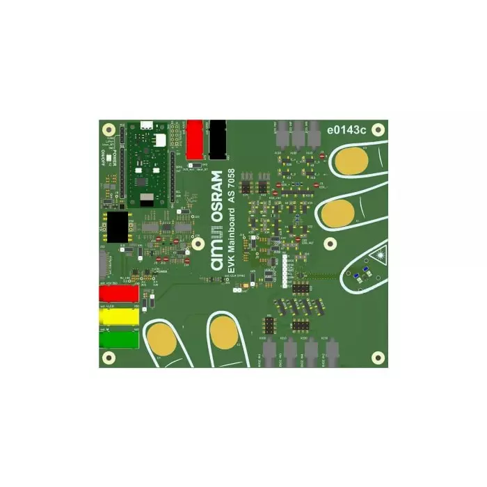 AMS OSRAM GROUP Sensor Evaluation Kit Biometric for AS7058 AS7058, AS7058_V4_Watch_PPG_ECG_BioZ