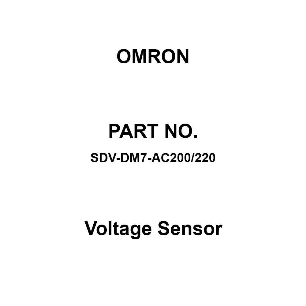 Omron Voltage Sensor AC 2000 V 1 min, SDV-DM7-AC200/220