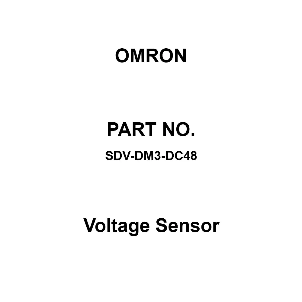 Omron Voltage Sensor AC 2000 V 1 min, SDV-DM3-DC48