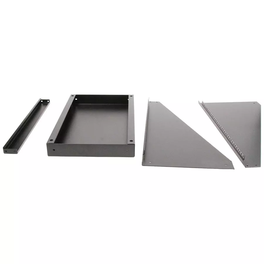 HAMMOND Open Frame Relay Racks OPEN FRAME RELAY RACK, 21IN, STEEL, RRTT1921BK1