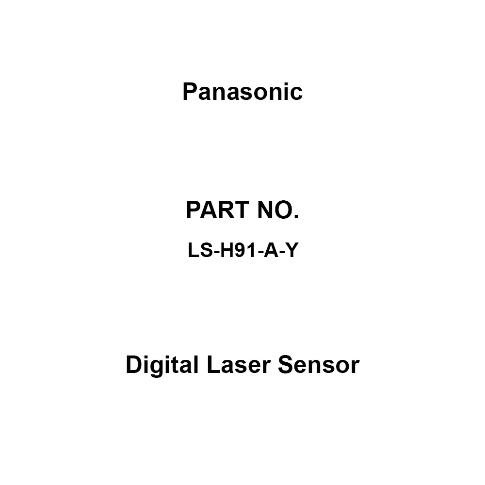 Panasonic Digital Laser Sensor U-LG: 100-5000, STD, 100-3000, FAST: 100-1000, H-SP: mm Detection Distance, LS-H91-A-Y